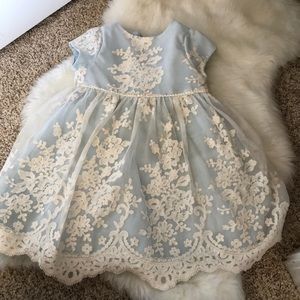Lace overlay dress